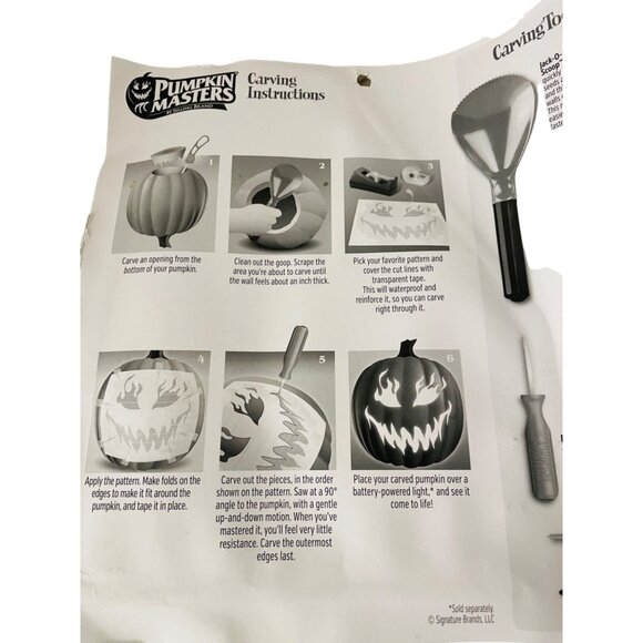 Pumpkin Masters All In One Carving Party Kit 21 Pieces Includes Saws Scoop Crayo - Picture 7 of 11